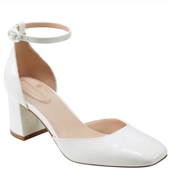 Women's Lets Add Square Toe Block Heel Ankle Strap Pumps - Picture 1 of 12